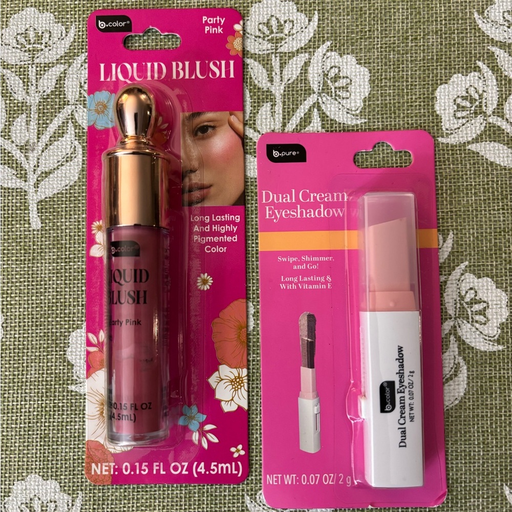 NWT B•PURE LIQUID BLUSH + DUAL EYESHADOW
